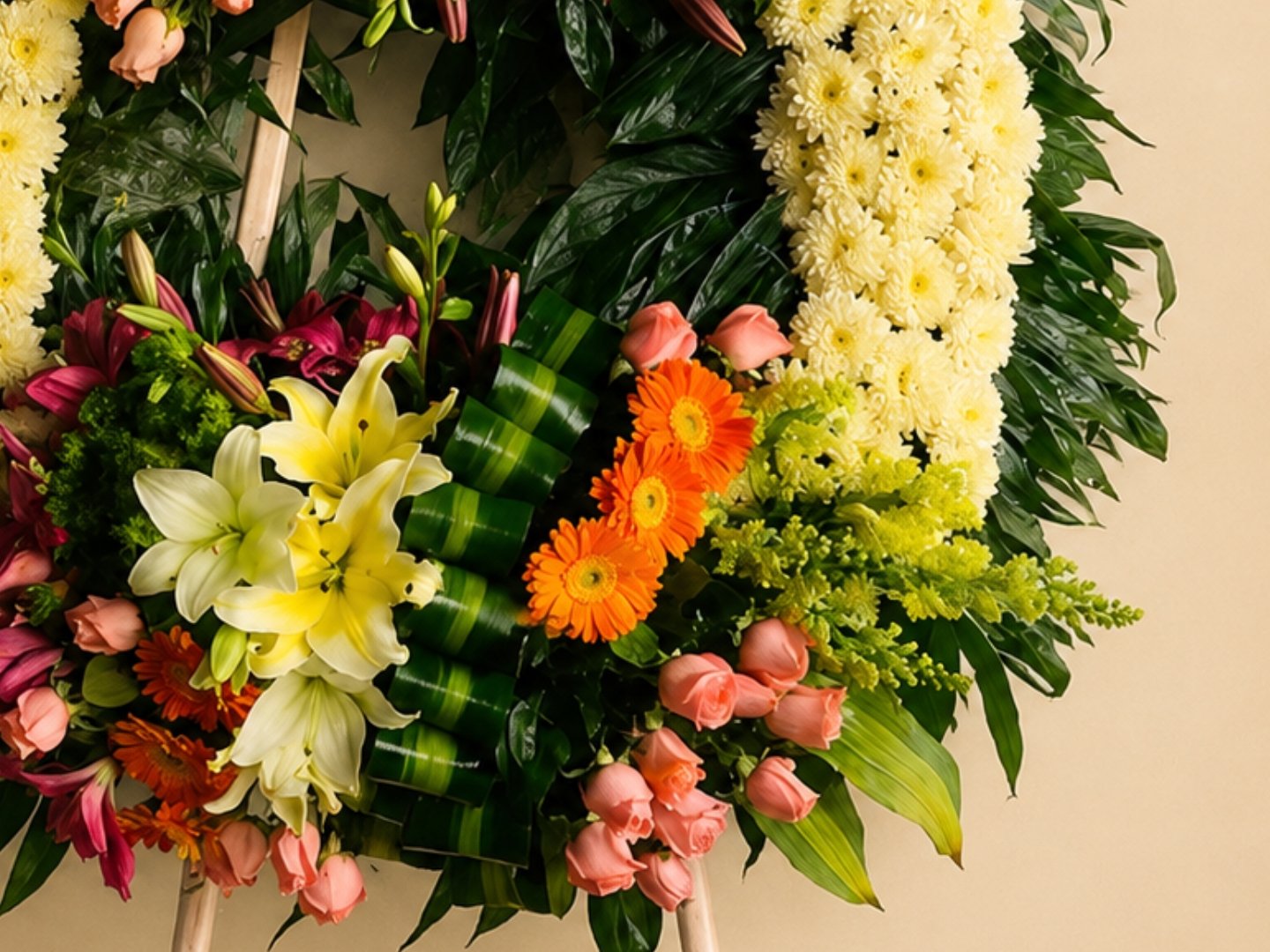 Corona Fúnebre Flores Varias