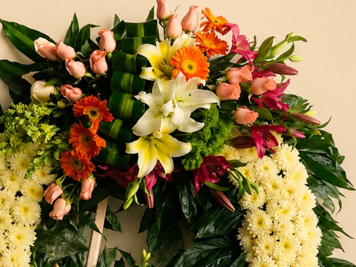 Corona Fúnebre Flores Varias
