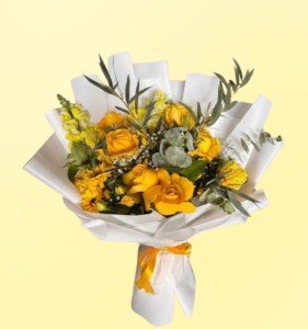 Ramo de Rosas con Perrito