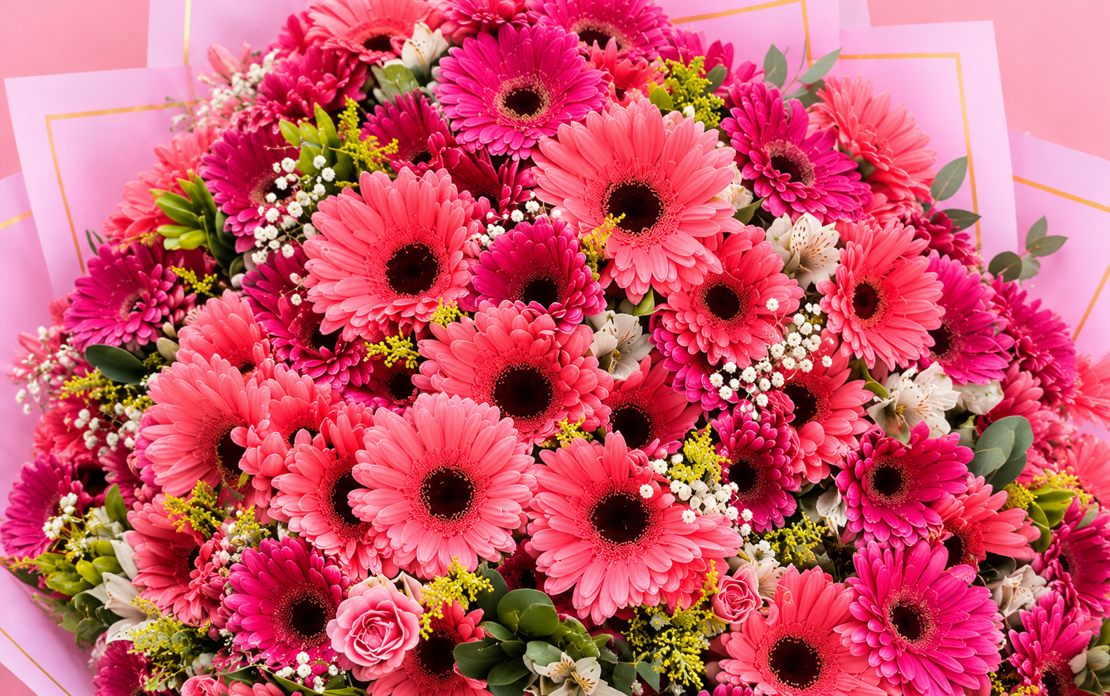 Ramo de 100 Gerberas Rosas