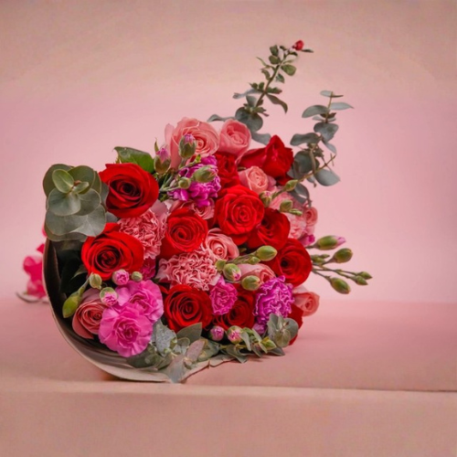 Bouquet 12 Rosas Y 12 Claveles