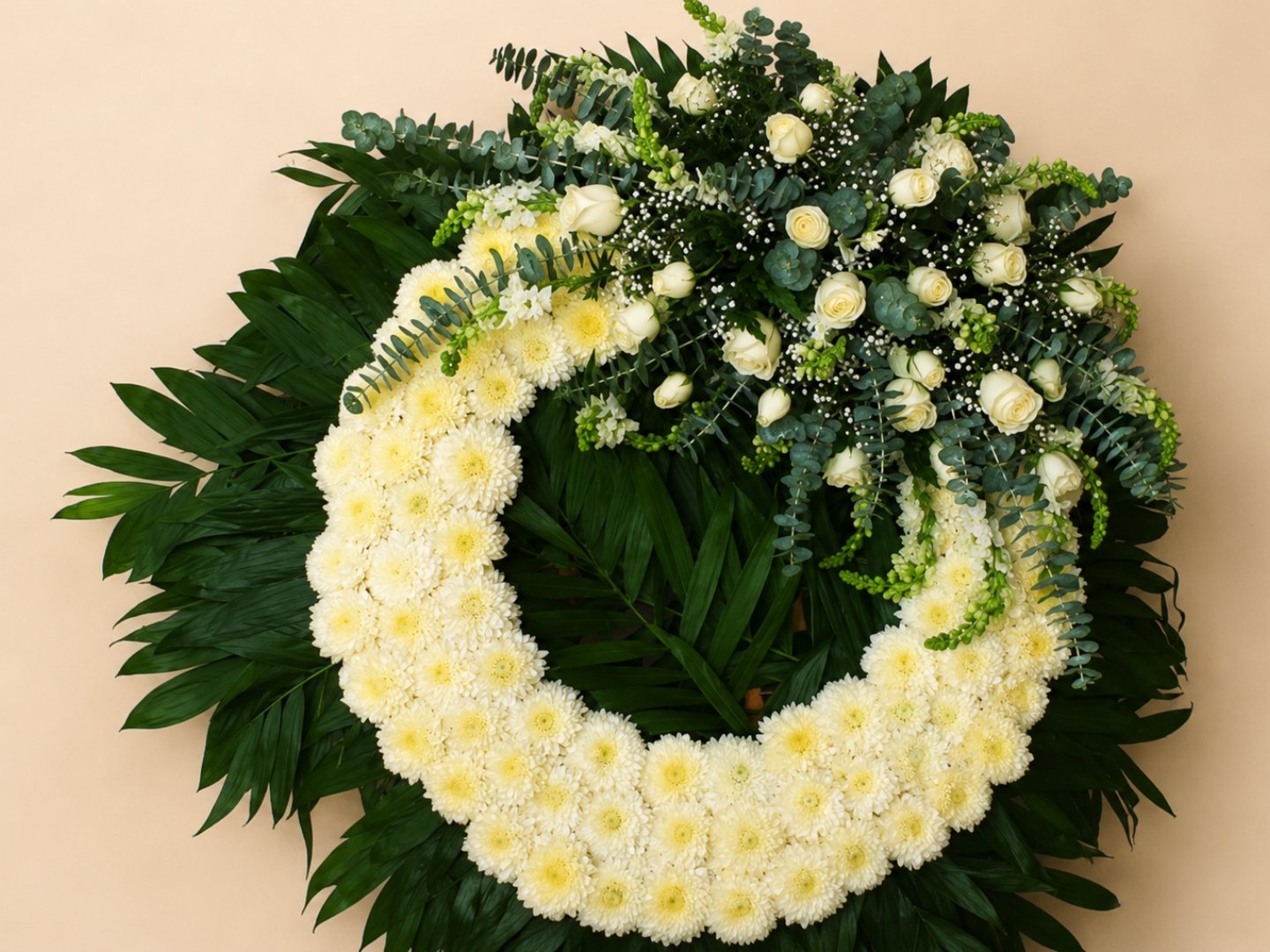 Corona Fúnebre Perrito Blanco