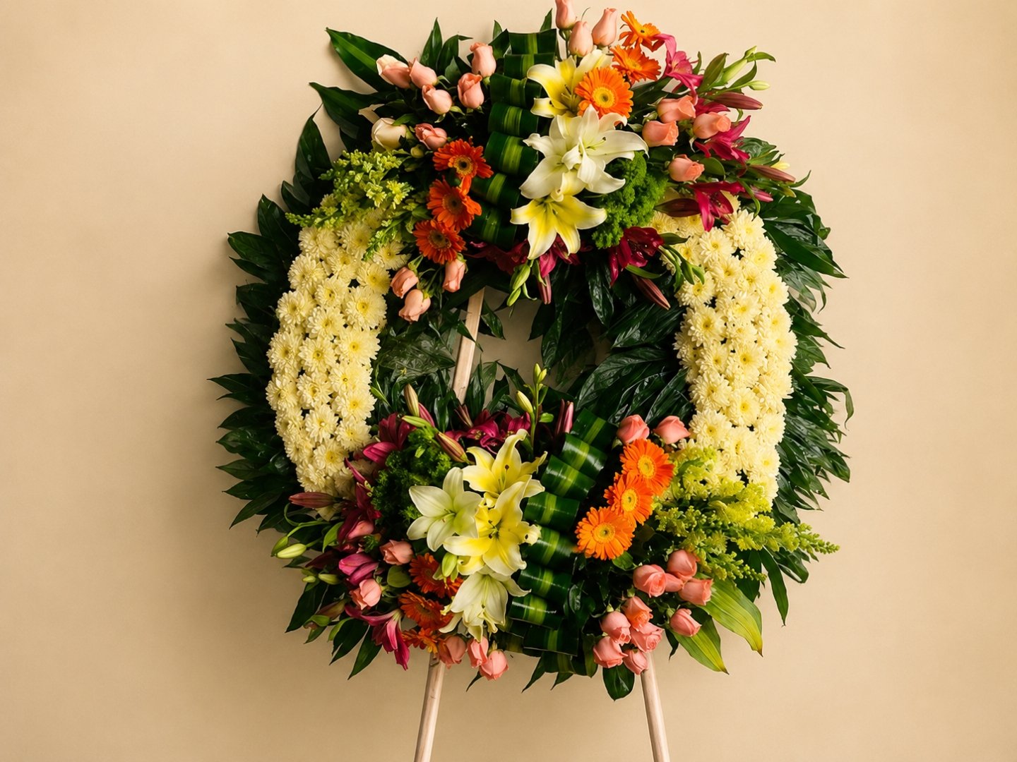Corona Fúnebre Flores Varias
