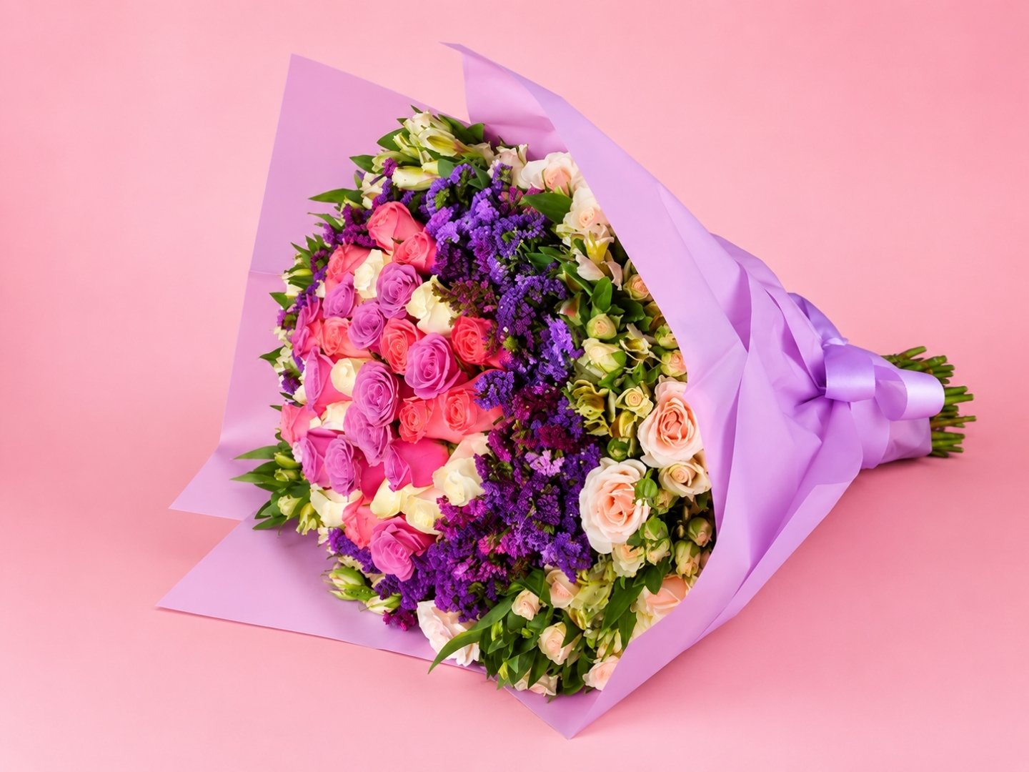 Ramo con 36 rosas multicolor