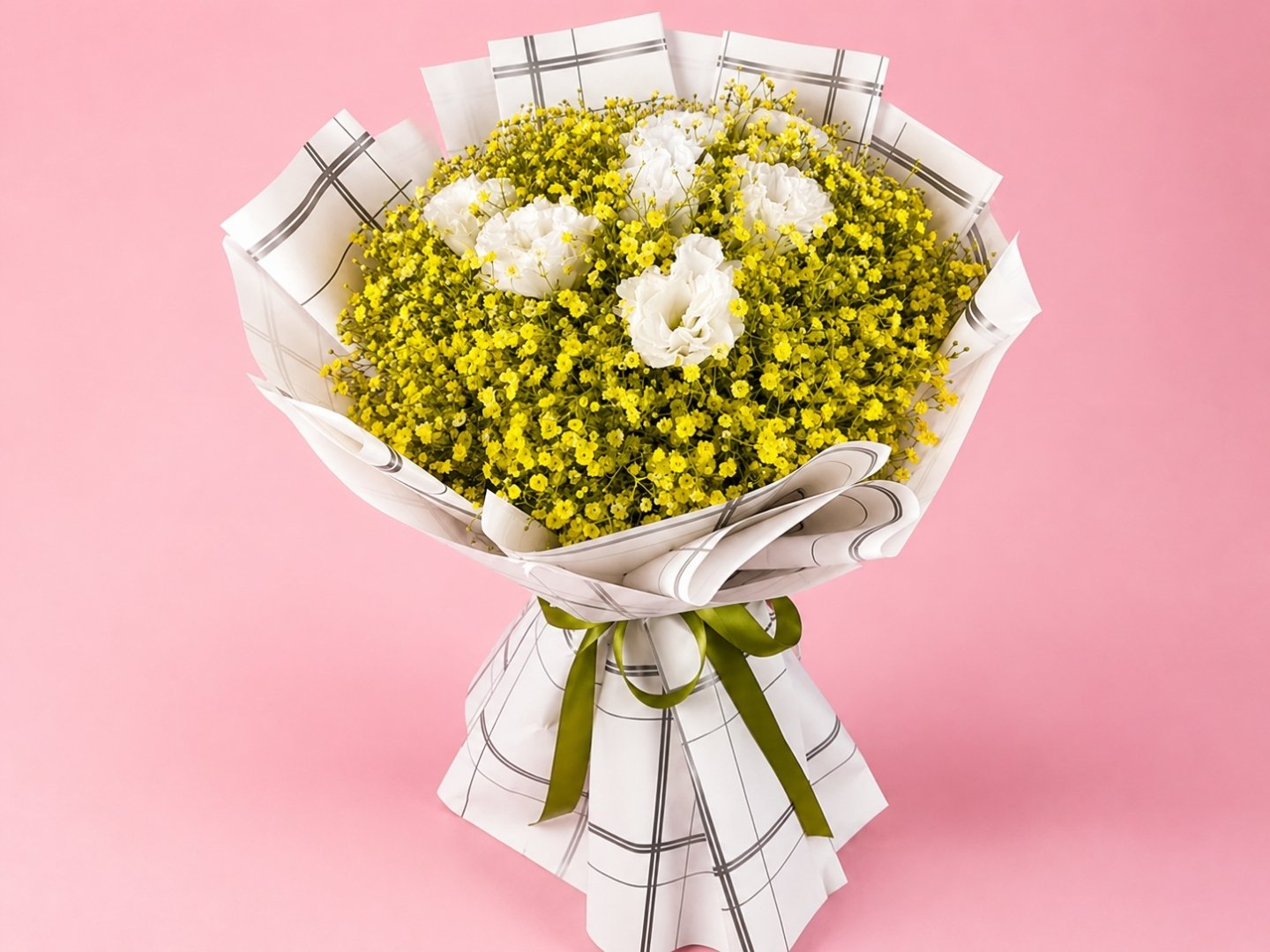 Lisianthus con baby Amarilla