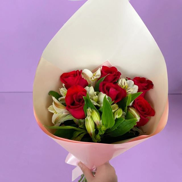 Bouquet 6 Rosas Rojas