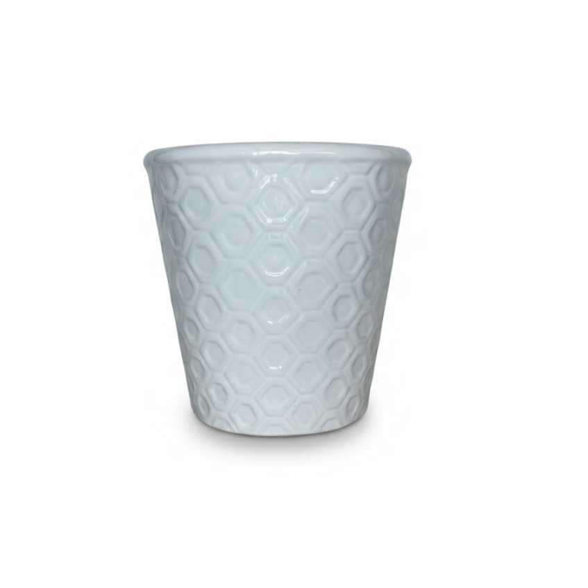 Ceramica Vaso Hexagonal