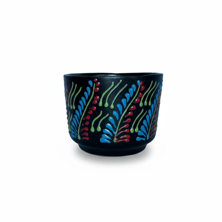 Talavera Circulo Negro Mediano