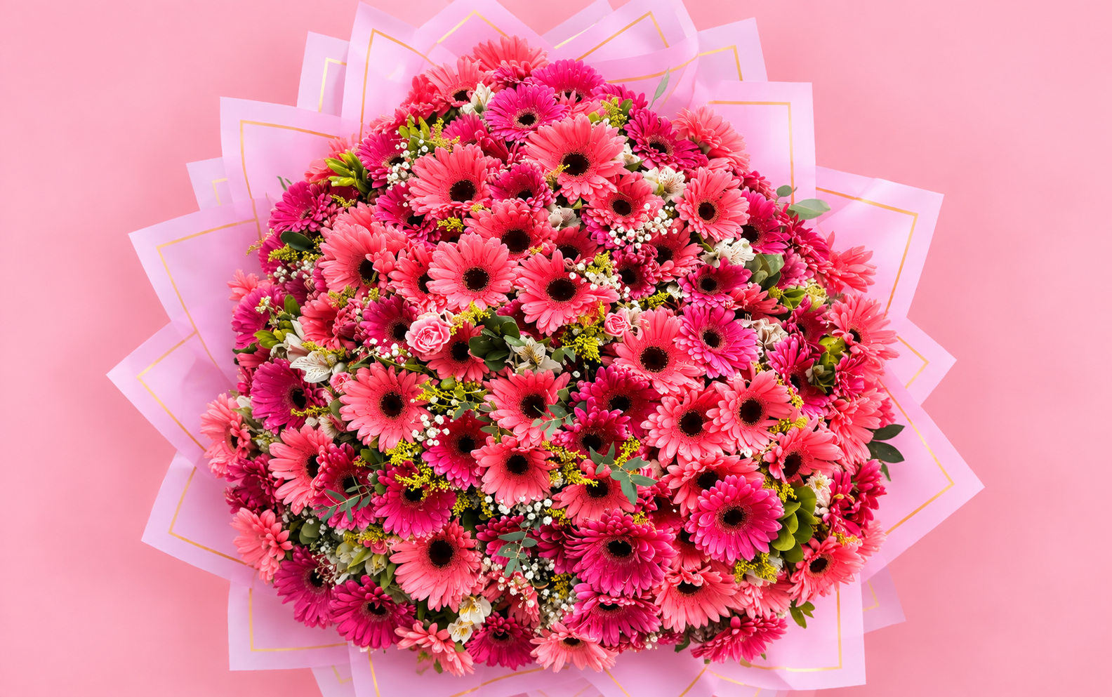 Ramo de 100 Gerberas Rosas